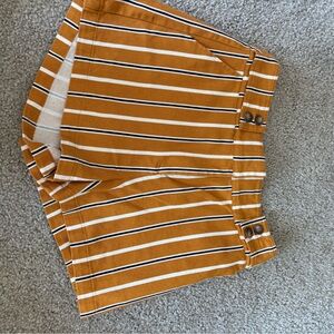 Harper Mustard and White Striped Shorts